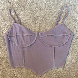Purple cropped tank top